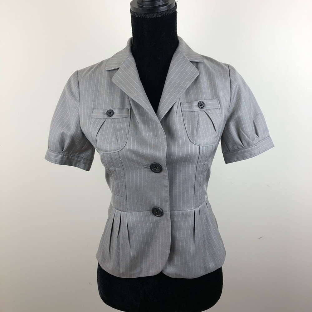 Banana Republic wool silk blend peplum blazer